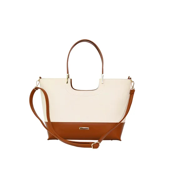 Chic Brown and Beige Women′s Handbag for Fashion Lovers