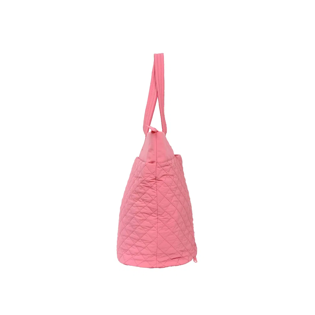 Chic Eco-Friendly Pink Handbag with Matching Travel Bag Set