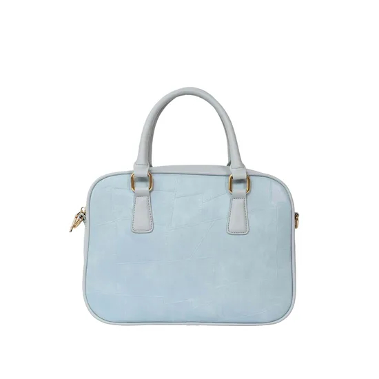 Stylish Blue PU Handbag for Women with Versatile Adjustable Strap
