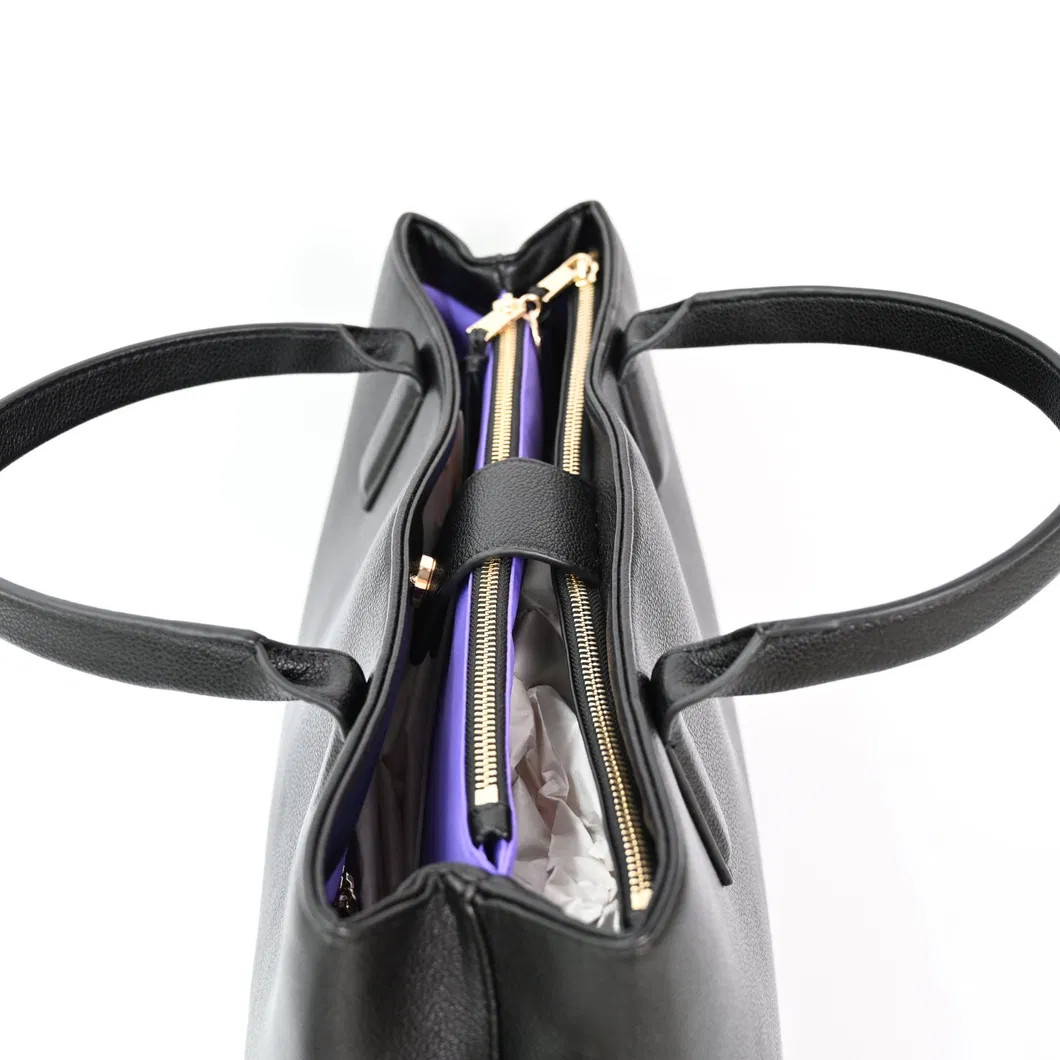 Chic Black PU Commuter Bag with Stylish and Functional for Modern Women