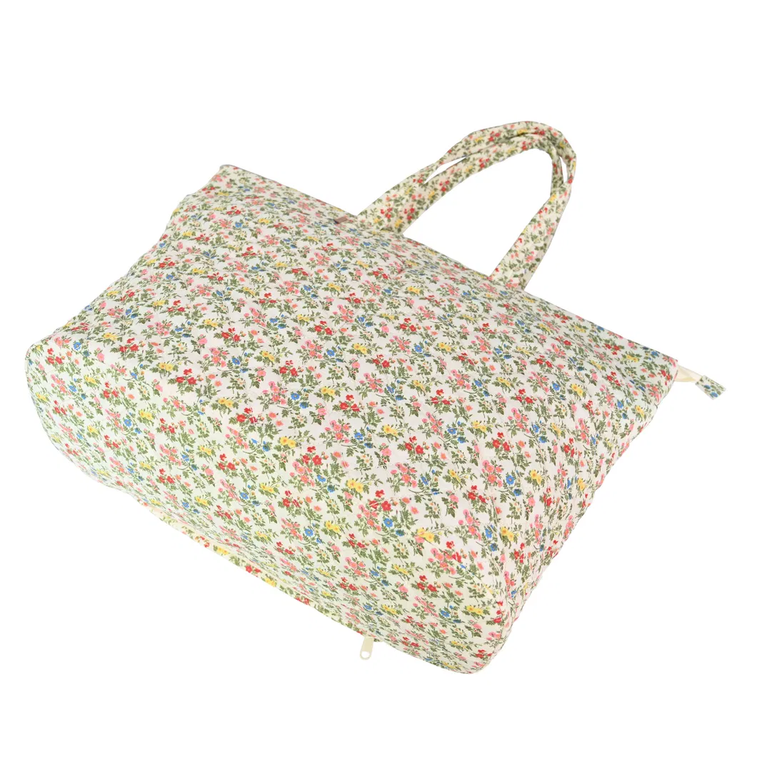 Chic Eco-Friendly Floral Handbag Set with Travel Companion