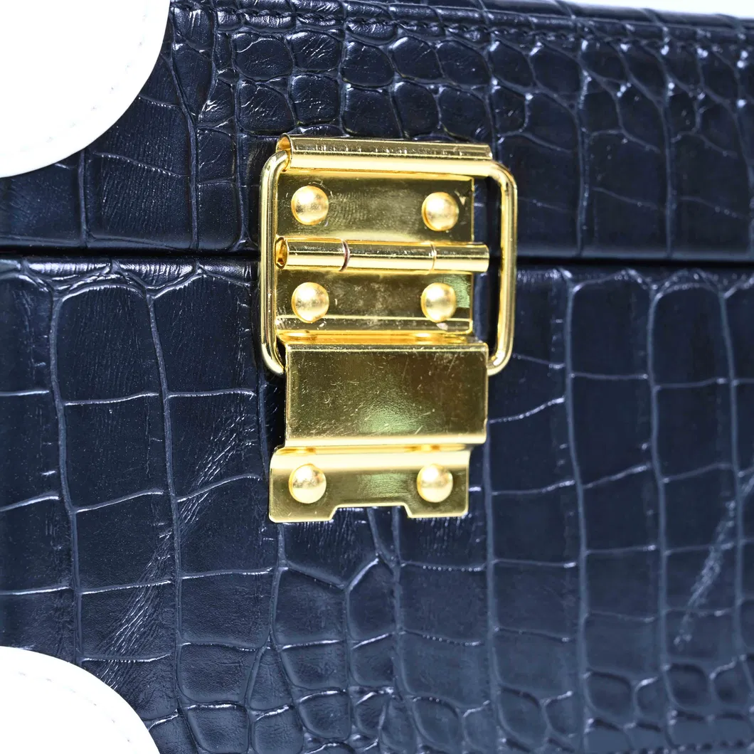 Sophisticated Black Jewelry Box with Elegant Storage for Women