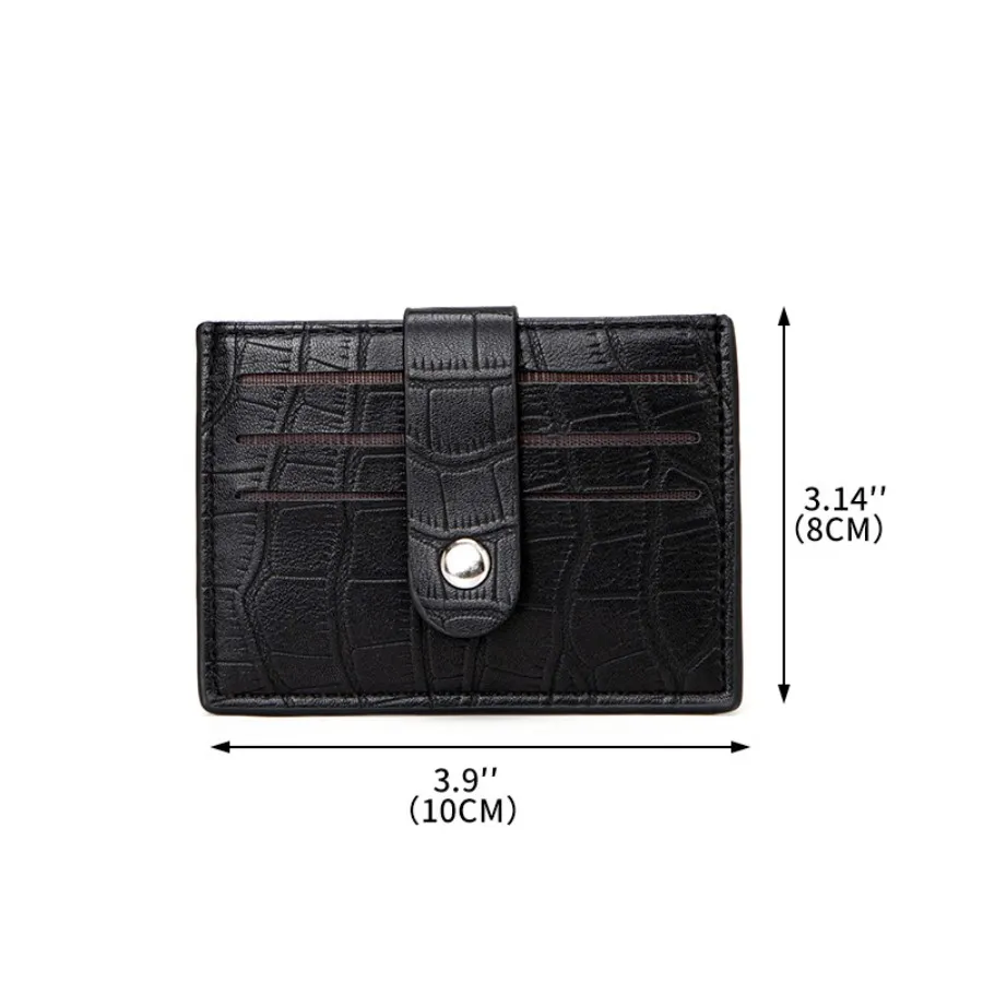 Minimalist Textured Design PU Leather Men&prime;s Wallet and Card Holder