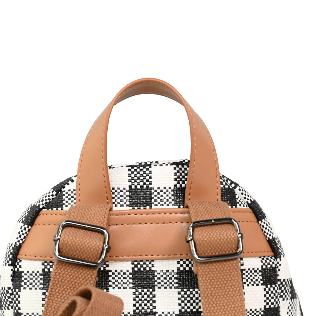 Make Monochrome Checkerboard Backpack with Epitome of Chic Style