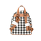 Make Monochrome Checkerboard Backpack with Epitome of Chic Style