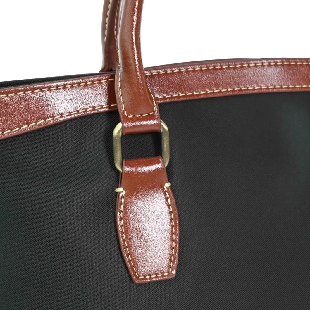 Simple and Stylish Large Capacity Commuter Bag Leather Patchwork Crossbody Bag Computer Handbag