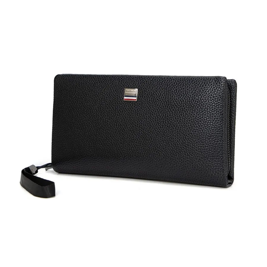 Stylish Premium Matte Black PU Wallet with Coin Pouch for Men