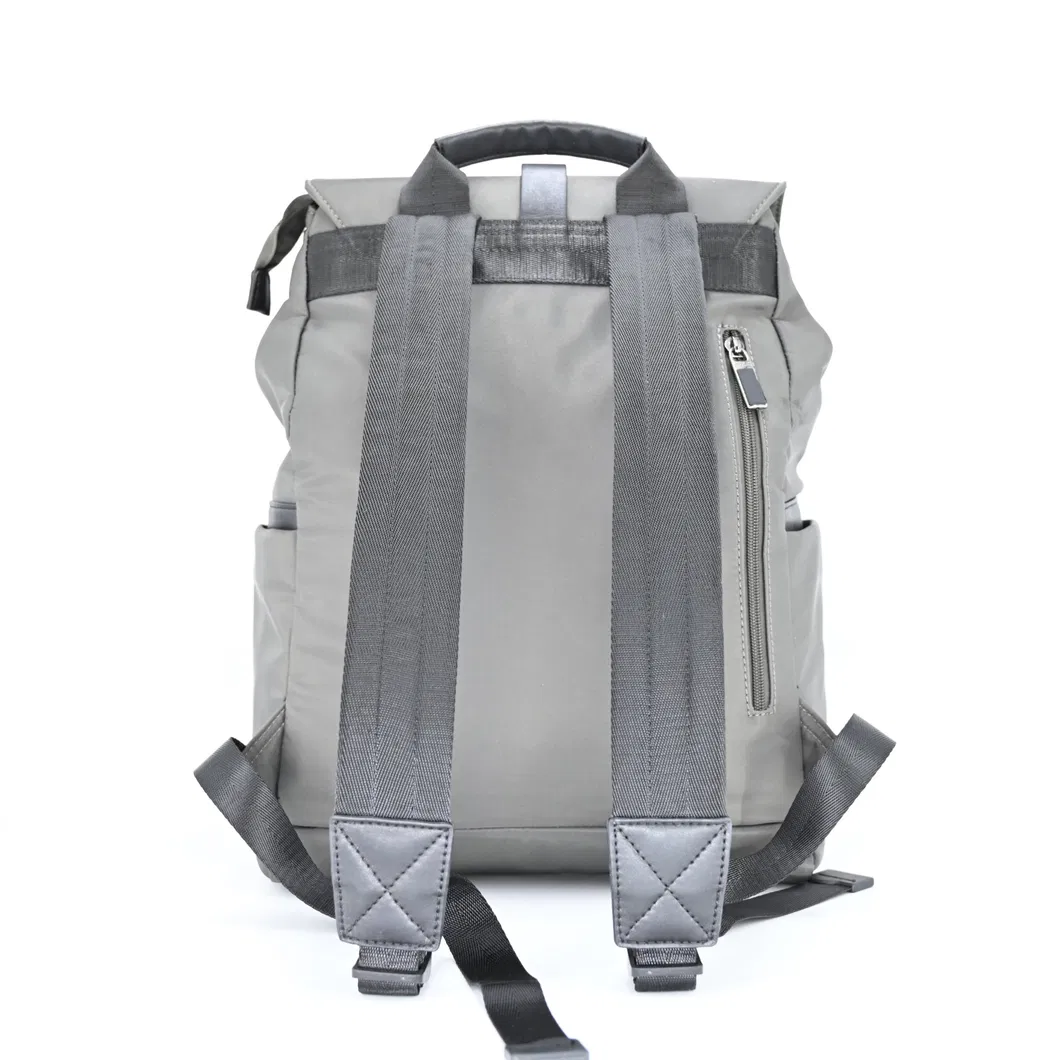 Stylish Gray Laptop Backpack: Sleek Design for Organized, on-The-Go Living