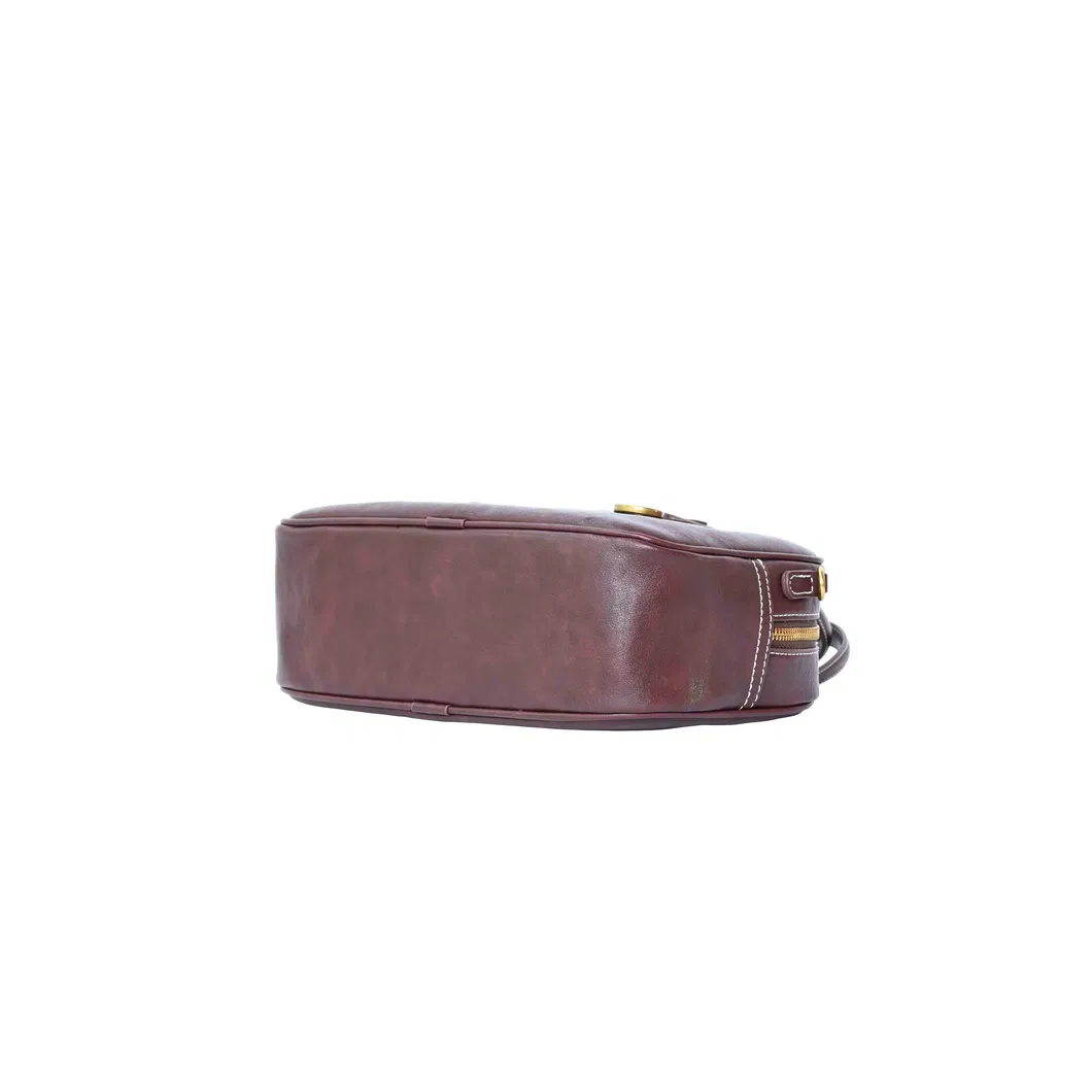 Fashionable Dark Brown PU Leather Handbag a Trendy Choice with a Shoulder Strap and Crossbody Design Showcasing Individual Charm