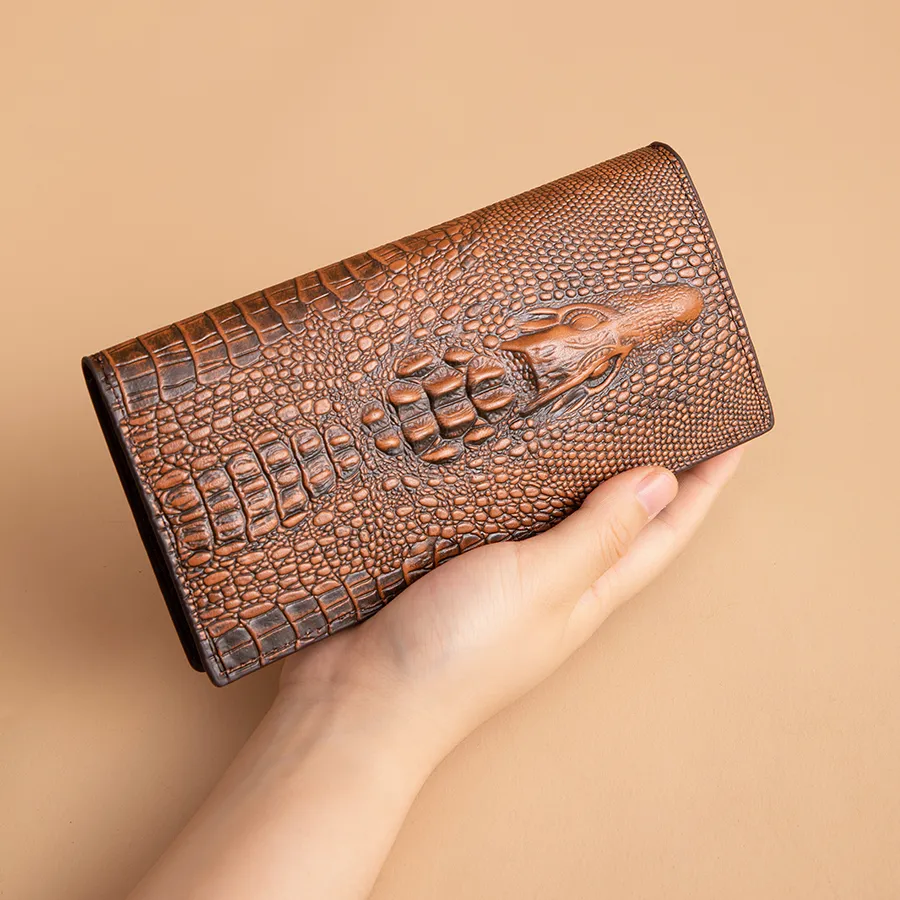 Vintage-Textured Black and Brown Men&prime;s Wallet and Card Holder