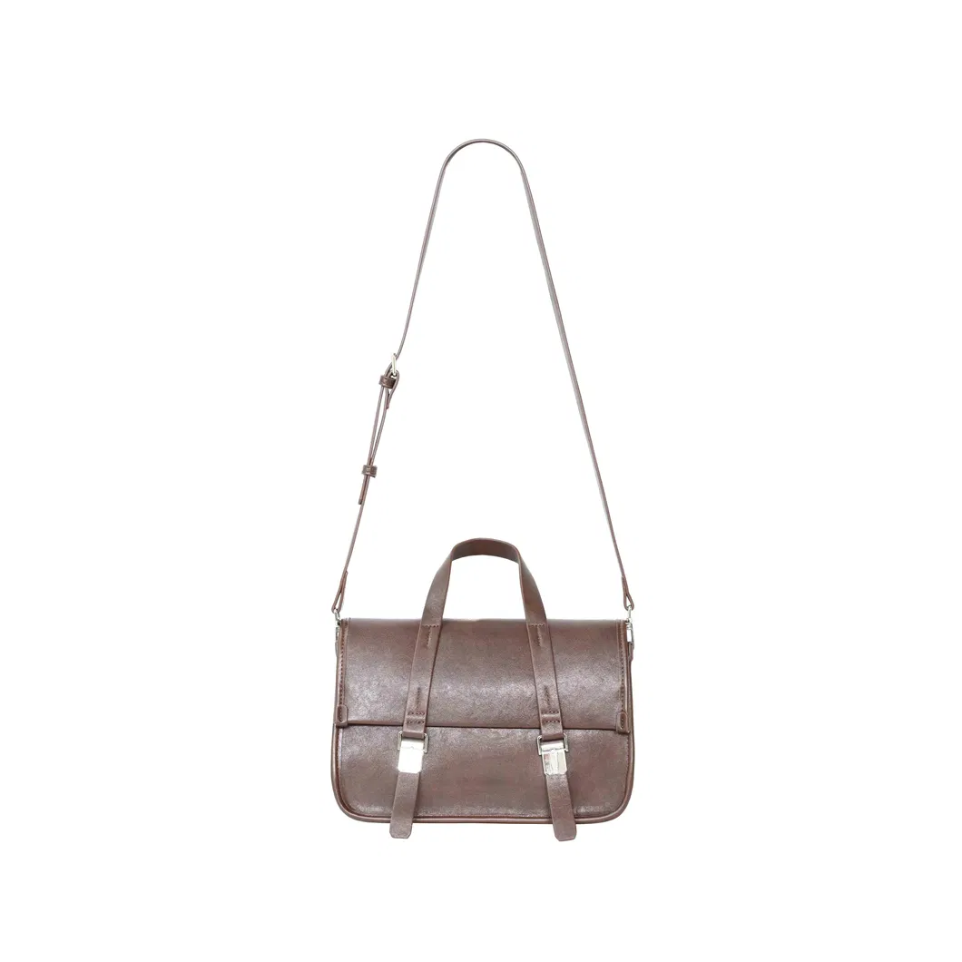 Elegant Brown Leather Tote Bag for Minimalist Style