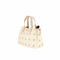 Sweet Style Fresh Cream Colored Handbag with Clover Print, Stylish and Versatile