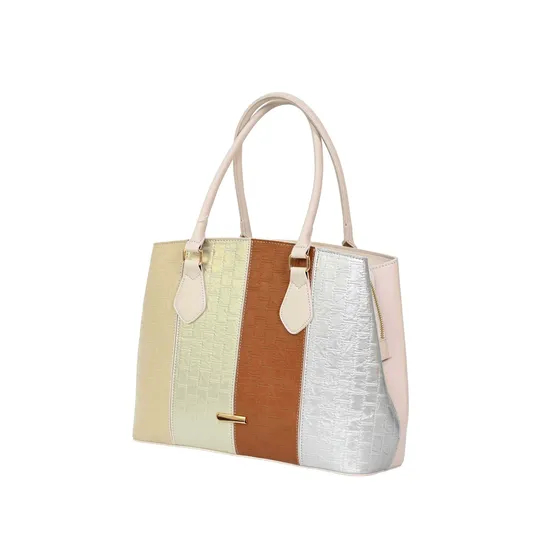Elegant off-White Accented Minimalist Handbag for Stylish Women