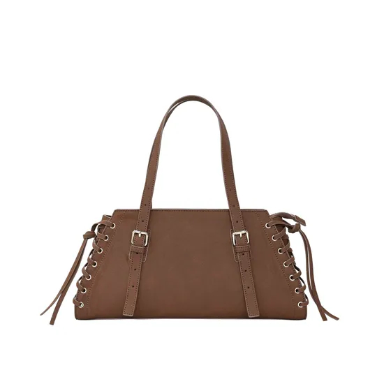 Vintage Brown Rope Design Tote Bag for Stylish Outings