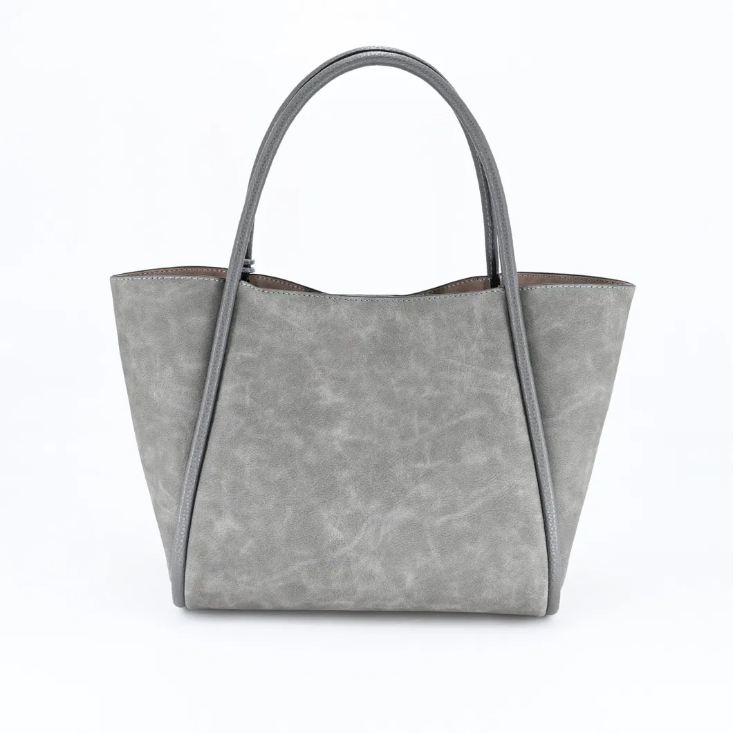 Textured Gray Handbag with Chic Essential for Stylish Women