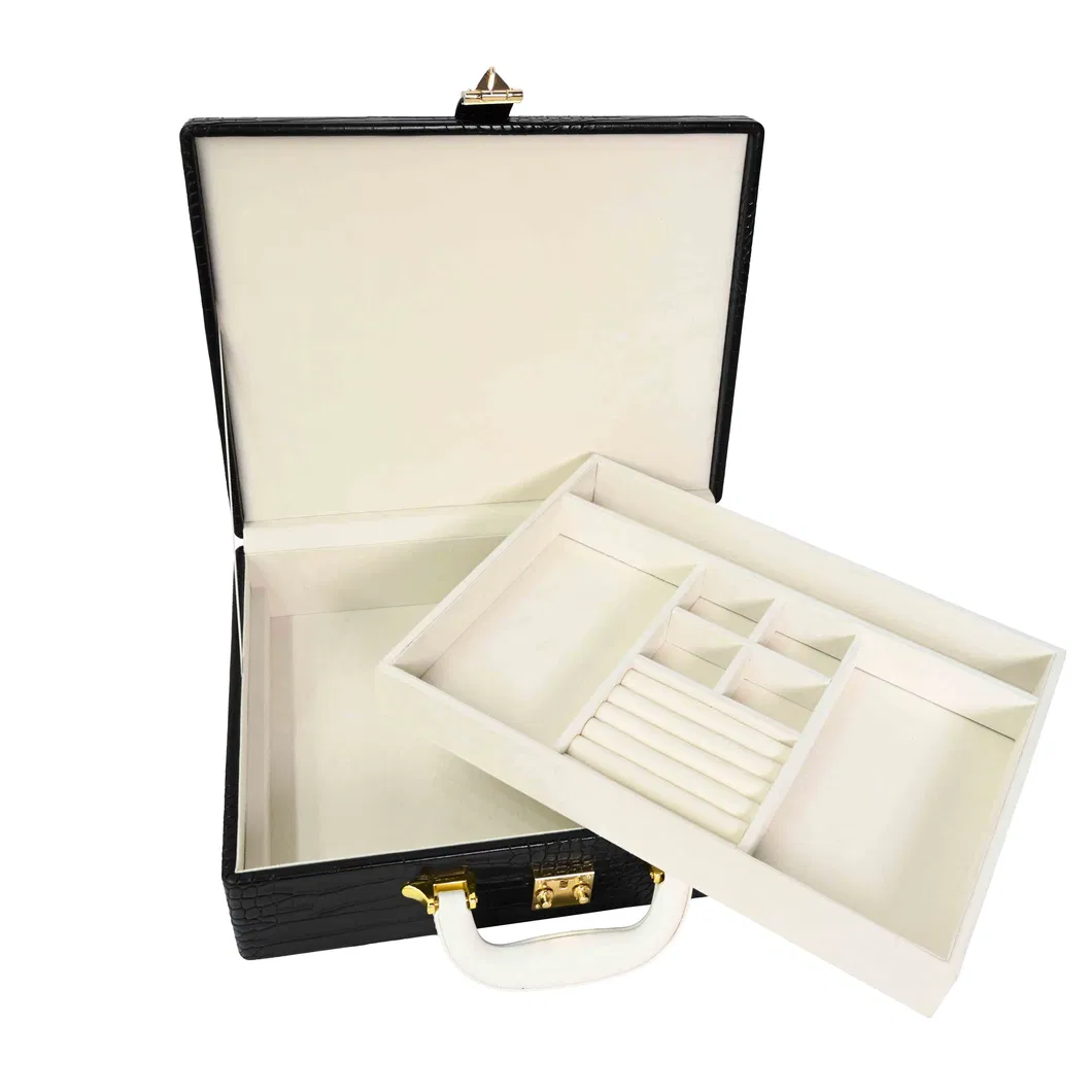 Luxe Black Jewelry Box of Timeless Storage for Women&prime;s Accessories