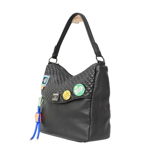 Stylish Black PU Crossbody Bag for Fashion-Forward Women