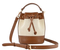 Trendy Brown PU Leather Drawstring Backpack for Women