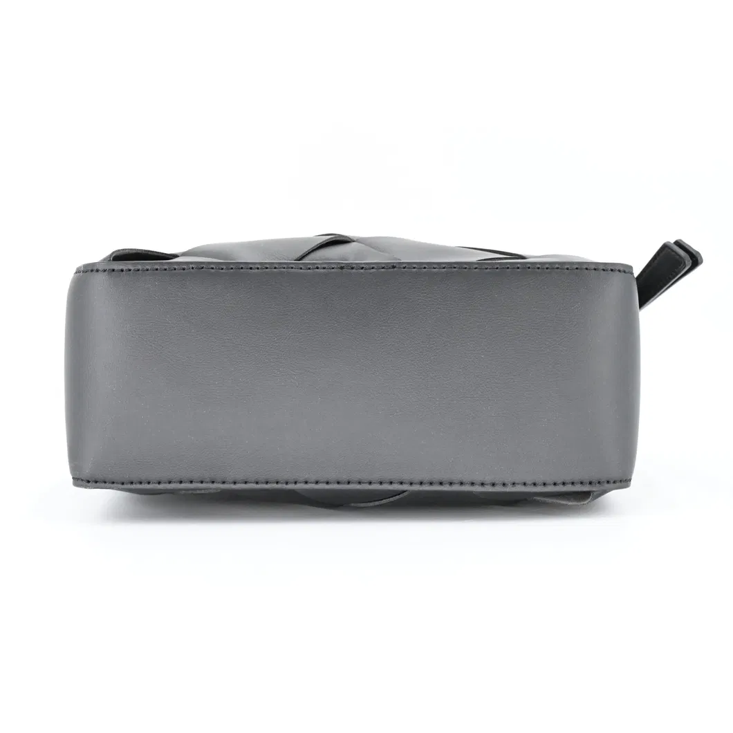 Elegant Black PU Handbag with Chic Square Checkered Design