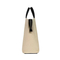 Stylish Black and Beige Color Block Tote Bag for Daily Use