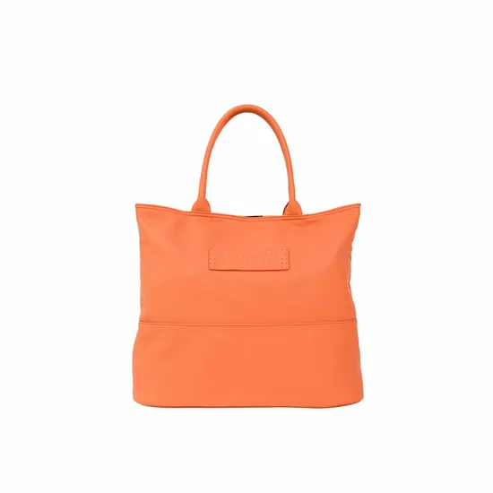 Chic Pink Leather Tote Bag for Large Capacity Shopping