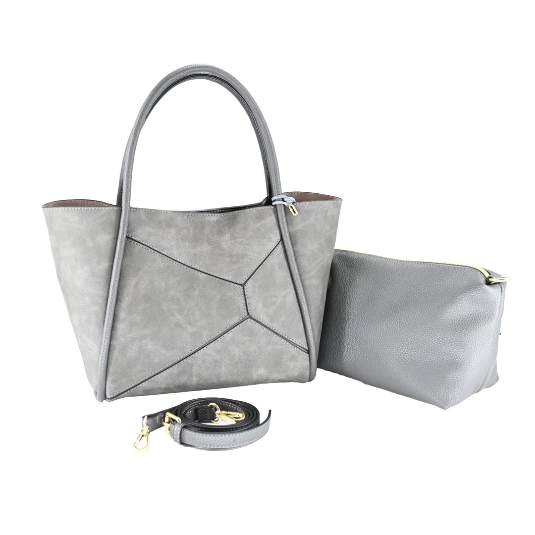 Chic Gray Handbag for Women with Unique Irregular Texture Design