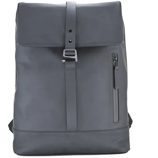 Sleek Black Laptop Backpack with Spacious Minimalist Design