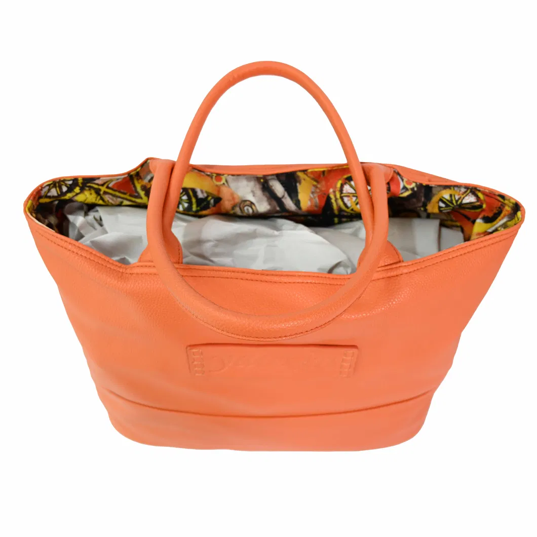 Chic Pink Leather Tote Bag for Large Capacity Shopping