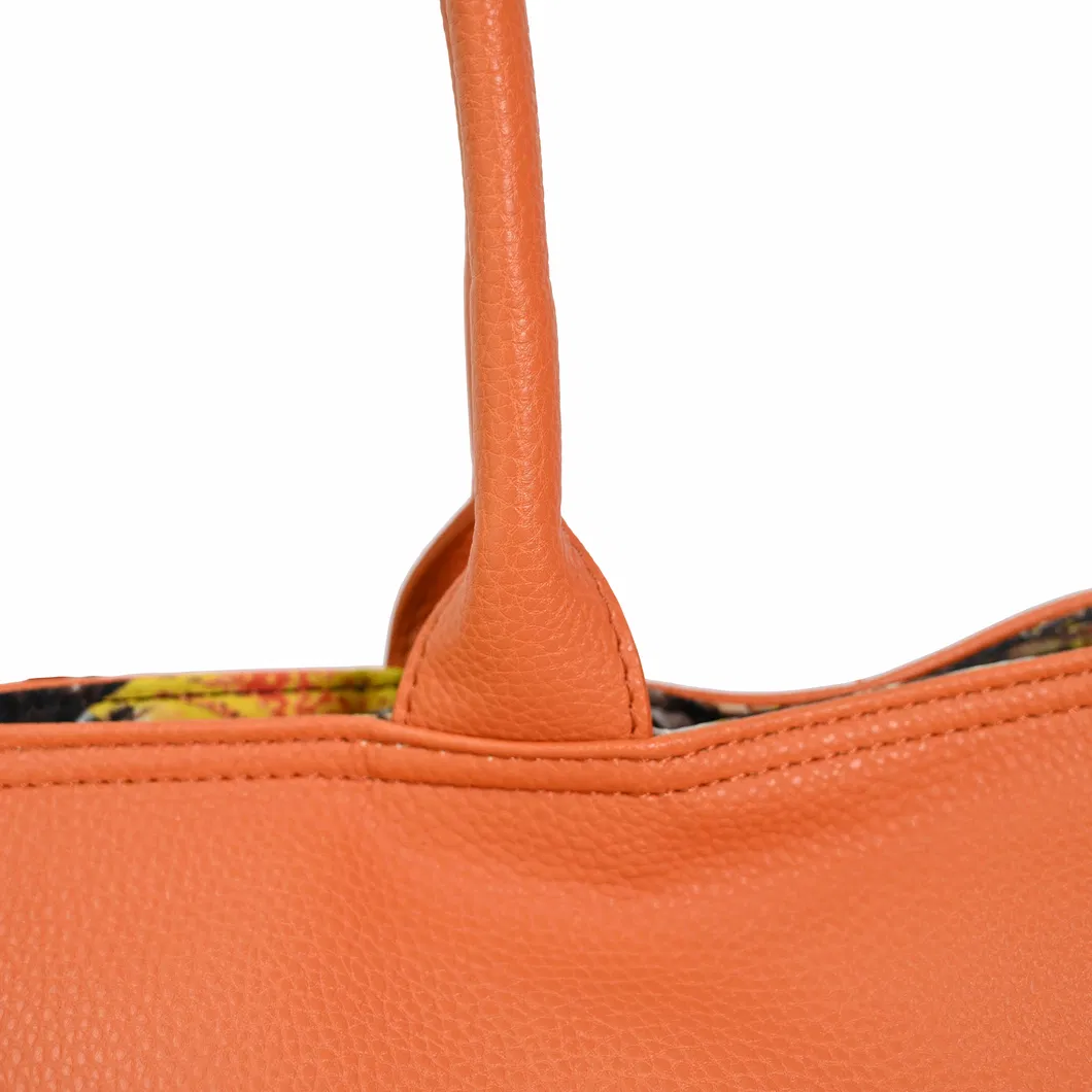 Chic Pink Leather Tote Bag for Large Capacity Shopping