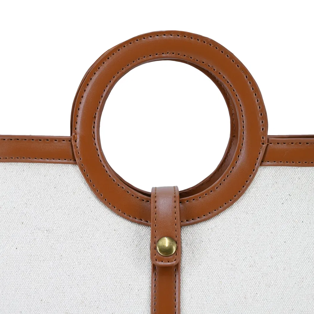 Stylish Fabric Hoop Tote Bag for Women&prime;s Daily Use