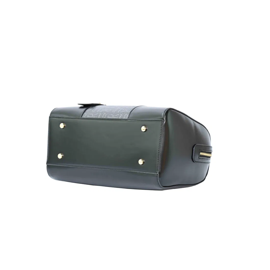 Chic off-Black Women&prime;s Handbag with Stylish Cylindrical Design for Modern Fashion