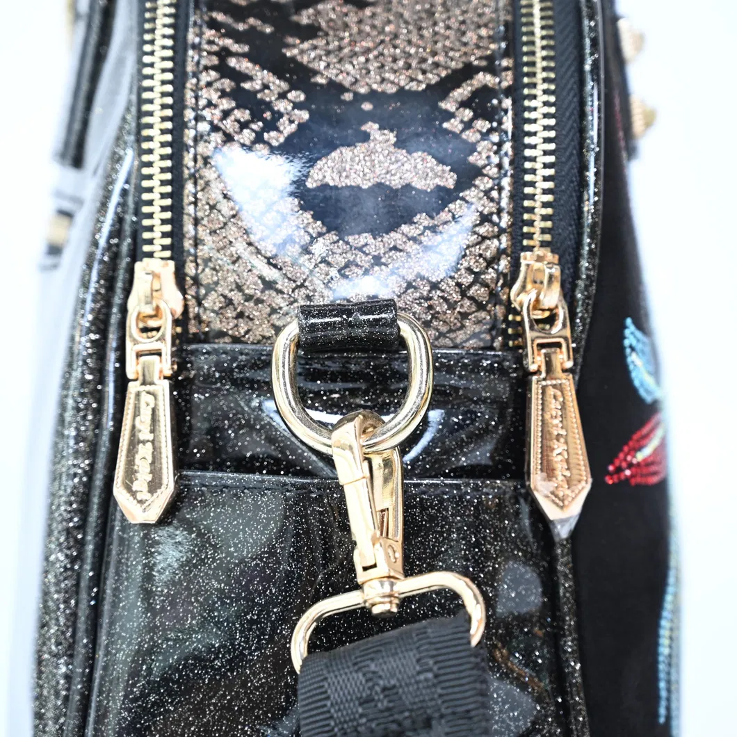 Chic Black PU Backpack and Tote Featuring Cute Fox Design