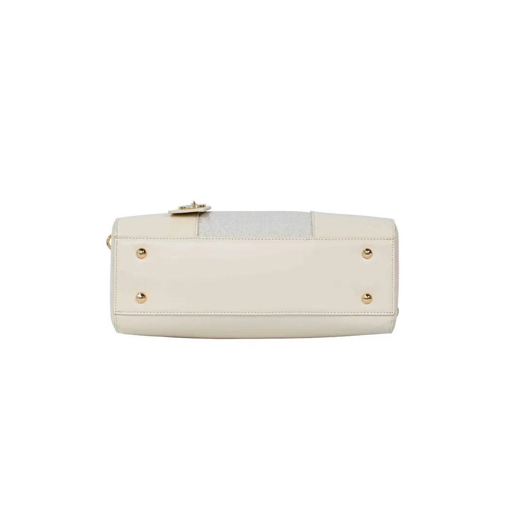 Modern Chic off-White Handbag for Women with Streamlined Design