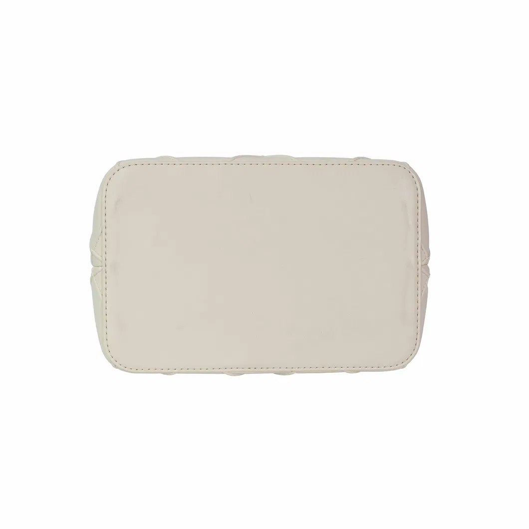 Stylish Beige Women&prime;s Handbag with Eye-Catching Gold Elements